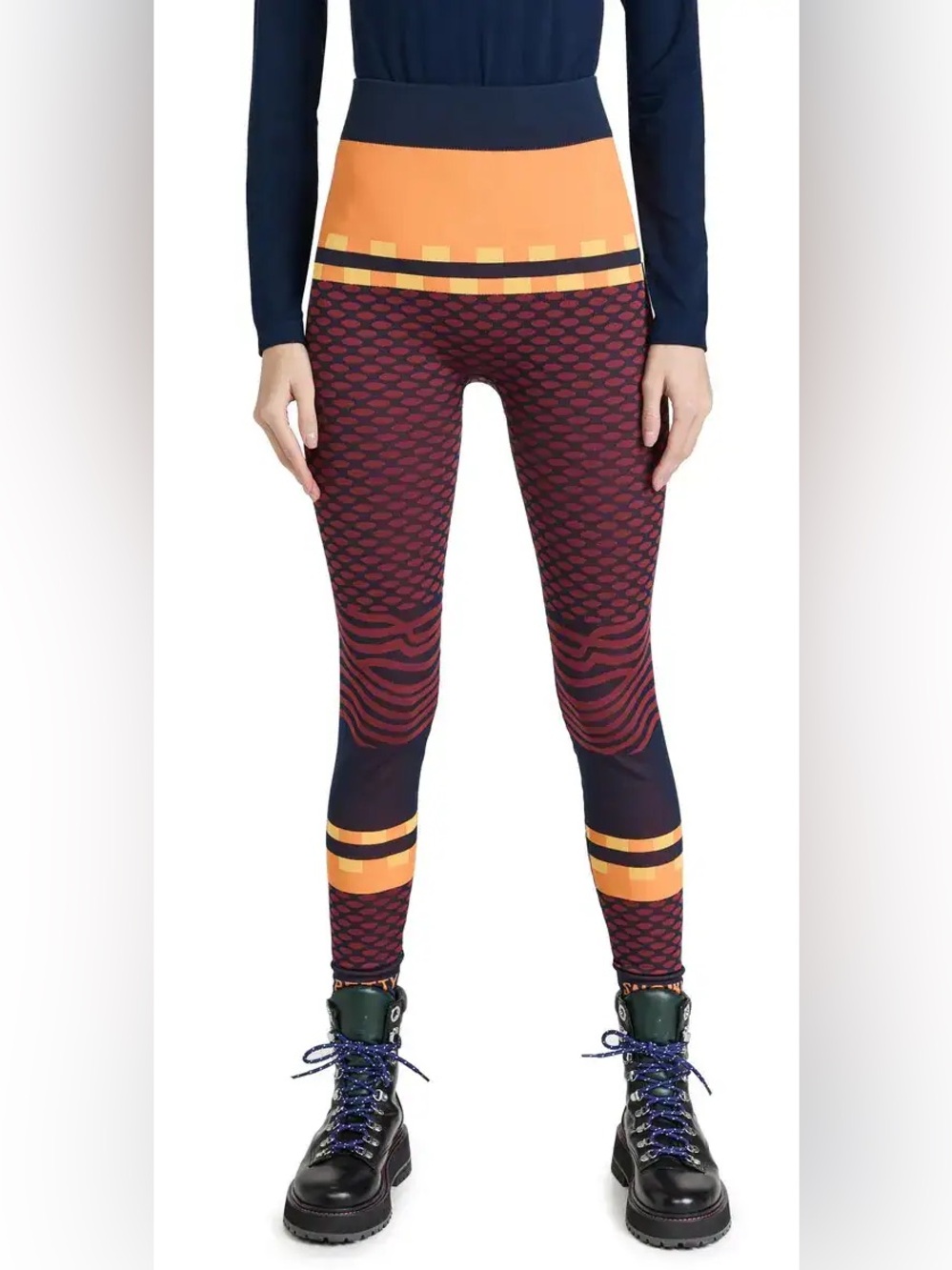 Sweaty Betty Base Layer Leggings in Navy Blue Retro | Size 8